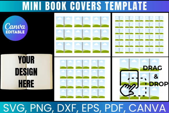 Mini Book Covers Canva Template