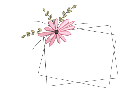Modern Pink Daisy Frame