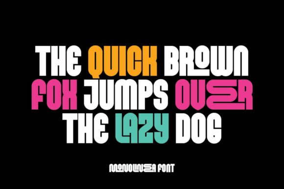 Monblock Font PNG with transparent background - Preview 5