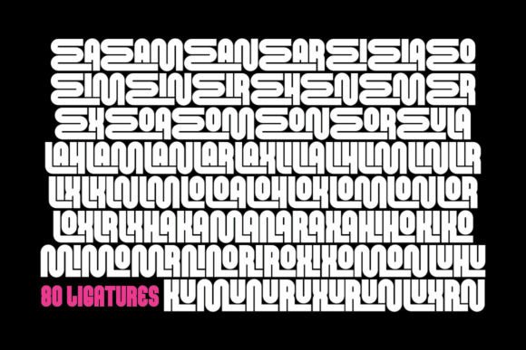 Monblock Font PNG with transparent background - Preview 6