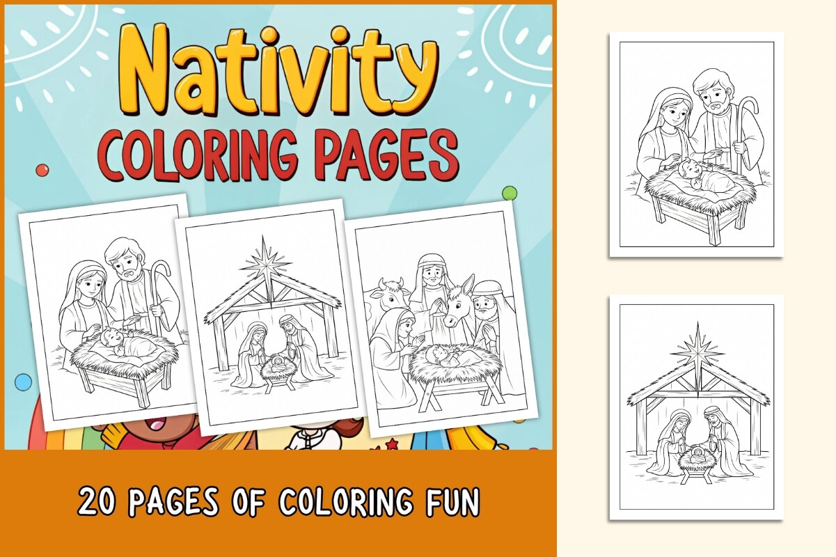 Nativity Coloring Pages for Kids