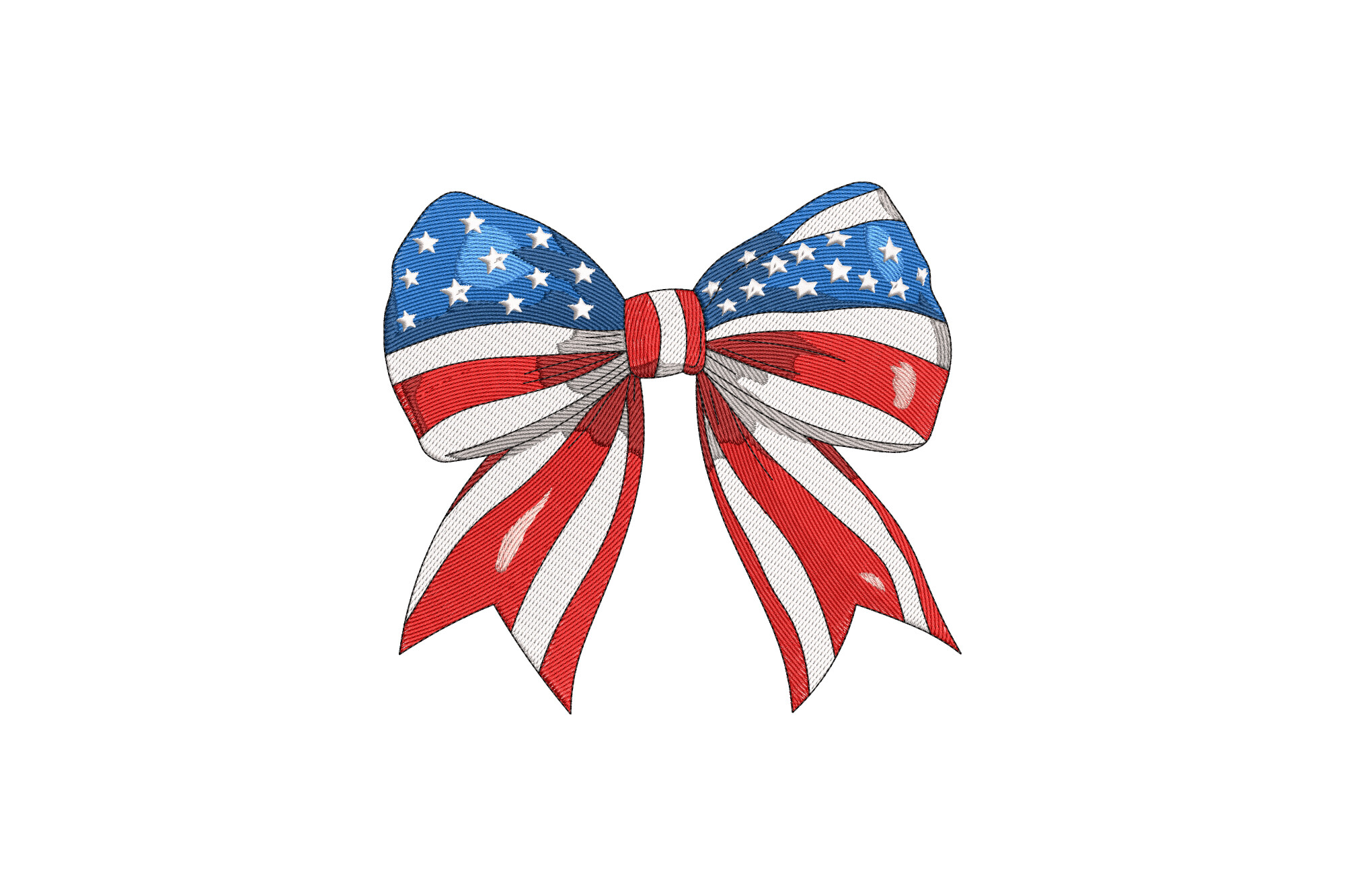 Patriotic American Flag Bow