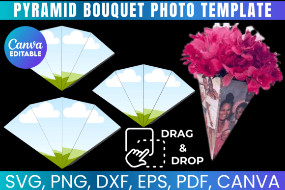 Pyramid Bouquet Photo Template Graphic Canva By Gfx Shaown