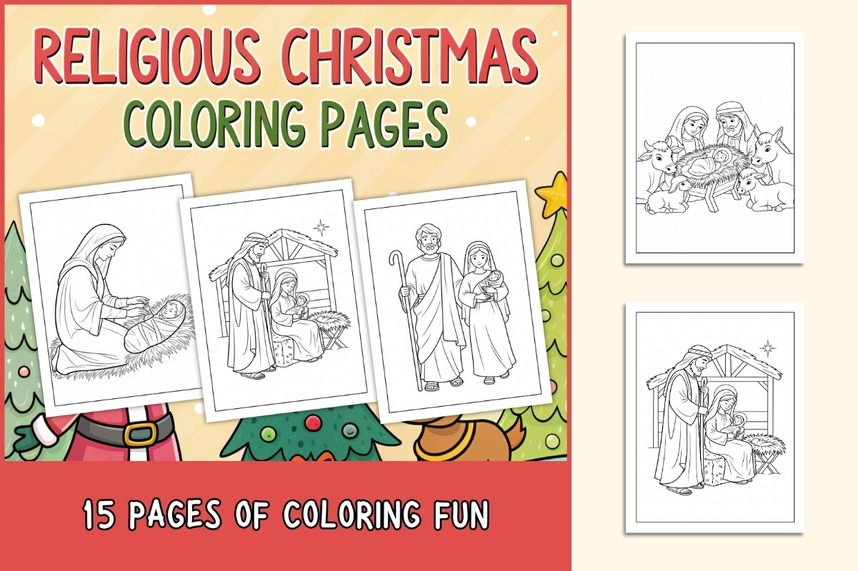 Religious Christmas Coloring Pages