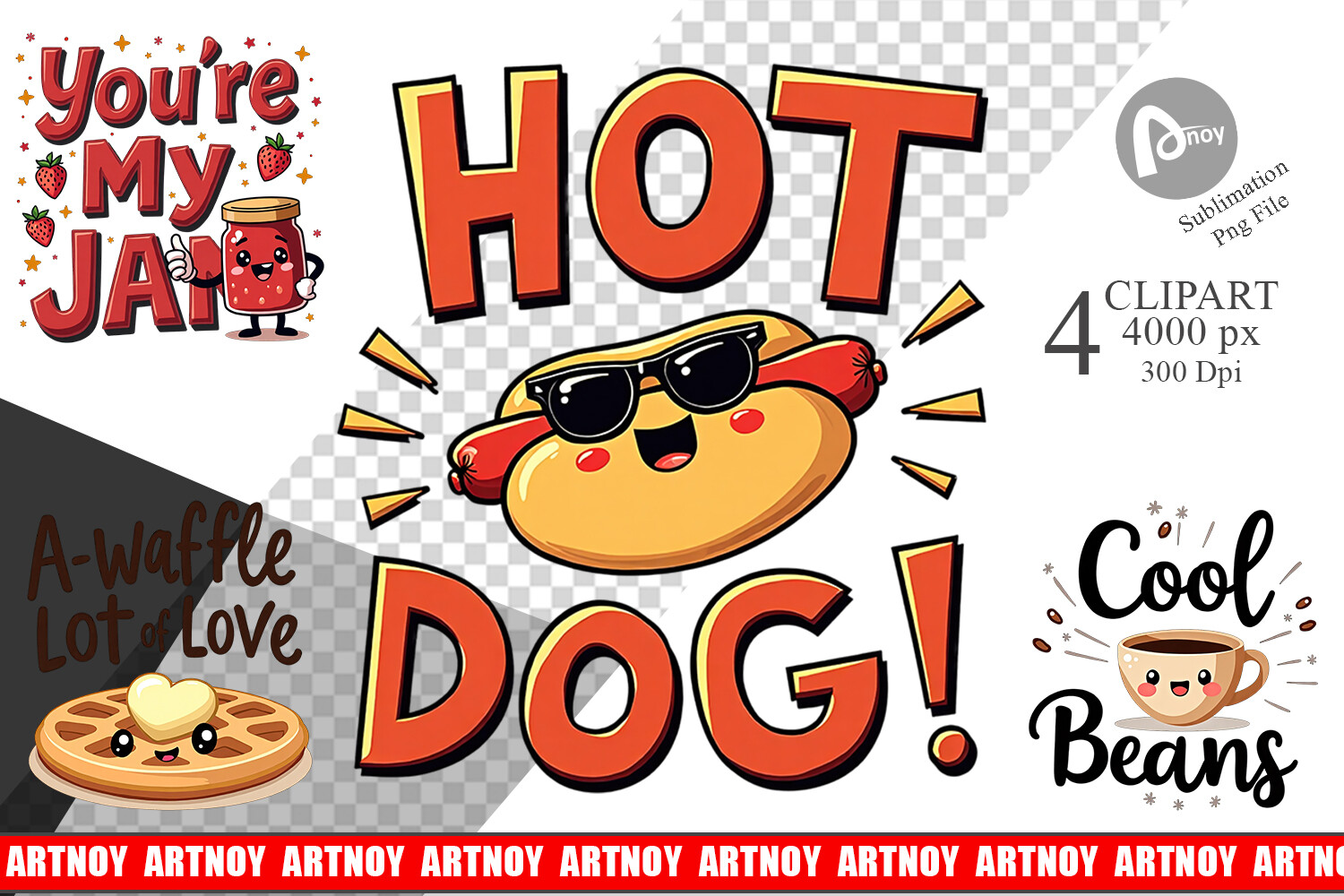 Retro Kawaii Diner Clipart Quotes