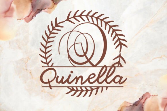 Rosaver Split Monogram Font PNG with transparent background - Preview 1