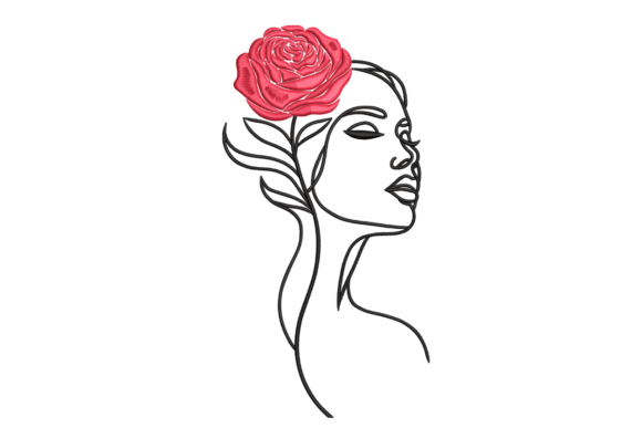 Rose Woman Silhouette