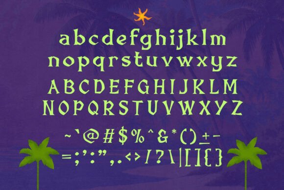 Shaka Sunset Font PNG with transparent background - Preview 2