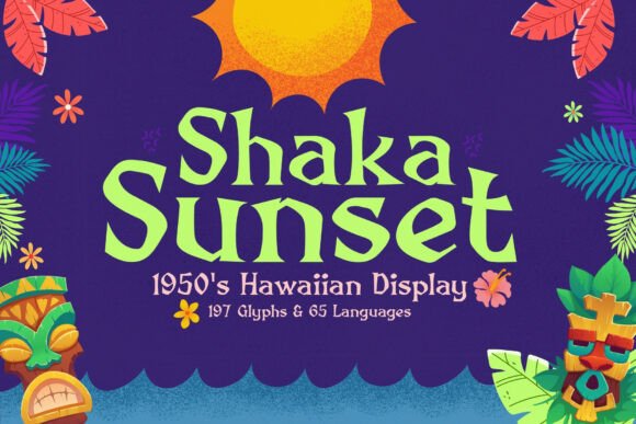 Shaka Sunset Font PNG with transparent background - Preview 6