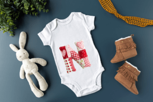 Valentine Patchwork Alphabet Graphic by Hamees Store · Creative Fabrica