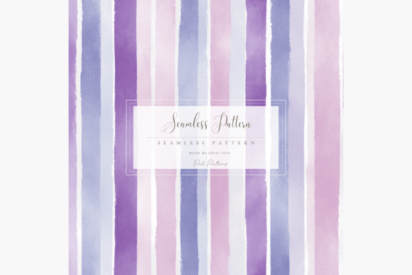 Watercolor Pastel Stripe Seamless Pattern PNG