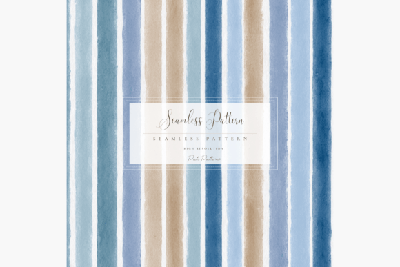 Watercolor Striped Seamless Pattern PNG