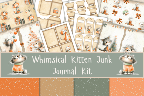 Whimsical Christmas Junk Journal Kit,