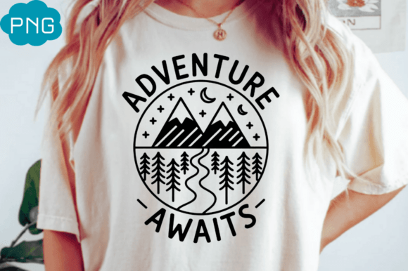 Adventure awaits Png T-shirt Design