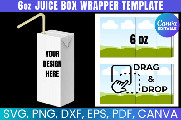 6oz Juice Box Wrapper Template