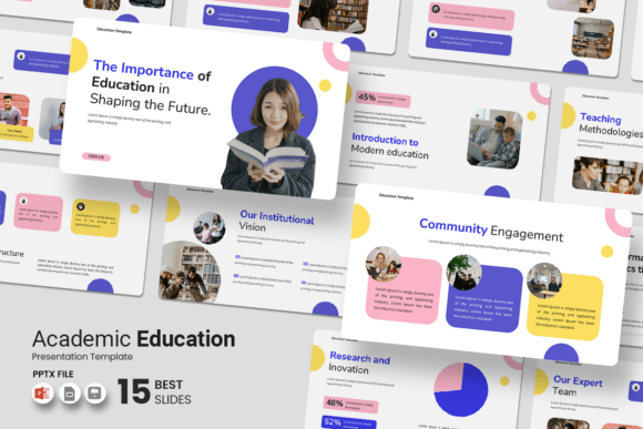 Preview of Academic Education - PowerPoint Template PowerPoint template