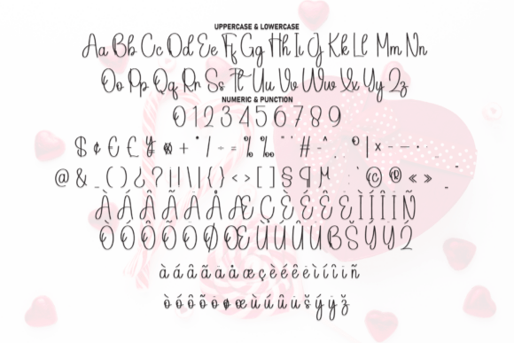 Candy Valentine Font PNG with transparent background - Preview 6
