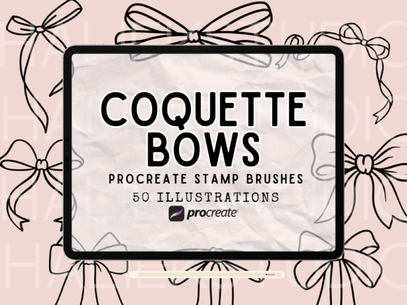 Coquette Bows Procreate Brush Set Graphic Brushes By HalieKStudio