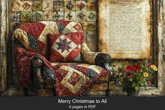Cozy Christmas Quilt Bench