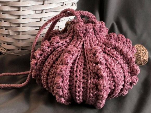 Crochet Pumpkin Bobble Bag PDF - free crochet bag pattern