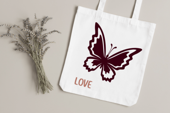 Cute Butterfly Spring Font PNG with transparent background - Preview 5