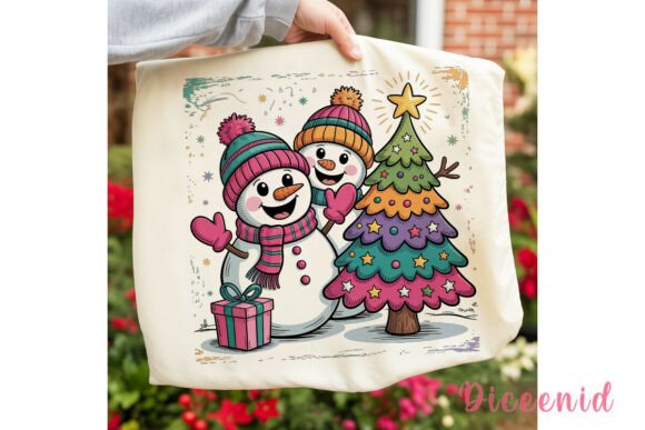Festive Snowmen Christmas PNG Clipart Grafica Illustrazioni Stampabili Di Diceenid
