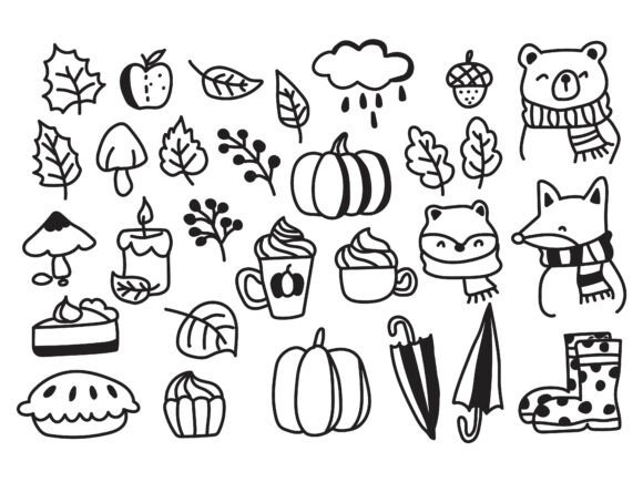 Hand Drawn Autumn Fall Icons
