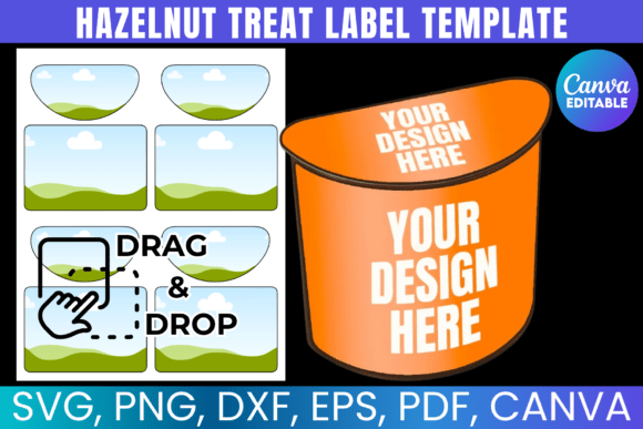 Hazelnut Treat Label Canva Template
