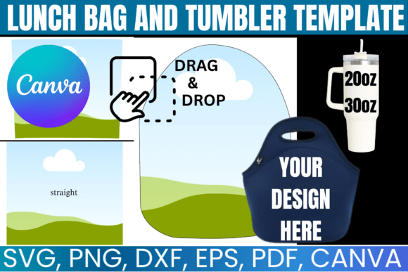 Lunch Bag and 20oz, 30oz Canva Template
