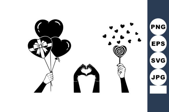 Minimal Hand Heart Vector