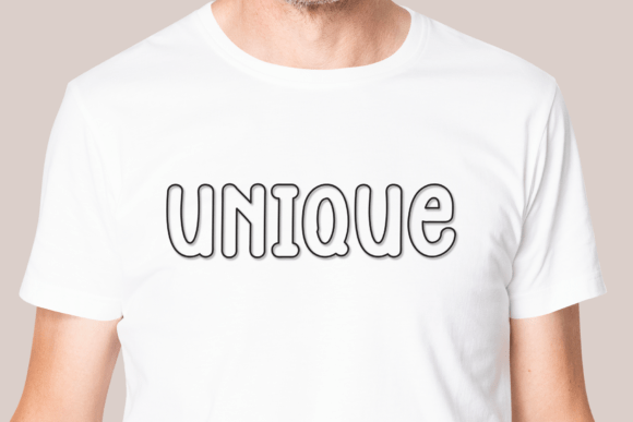 Outline Christmas Font PNG with transparent background - Preview 4