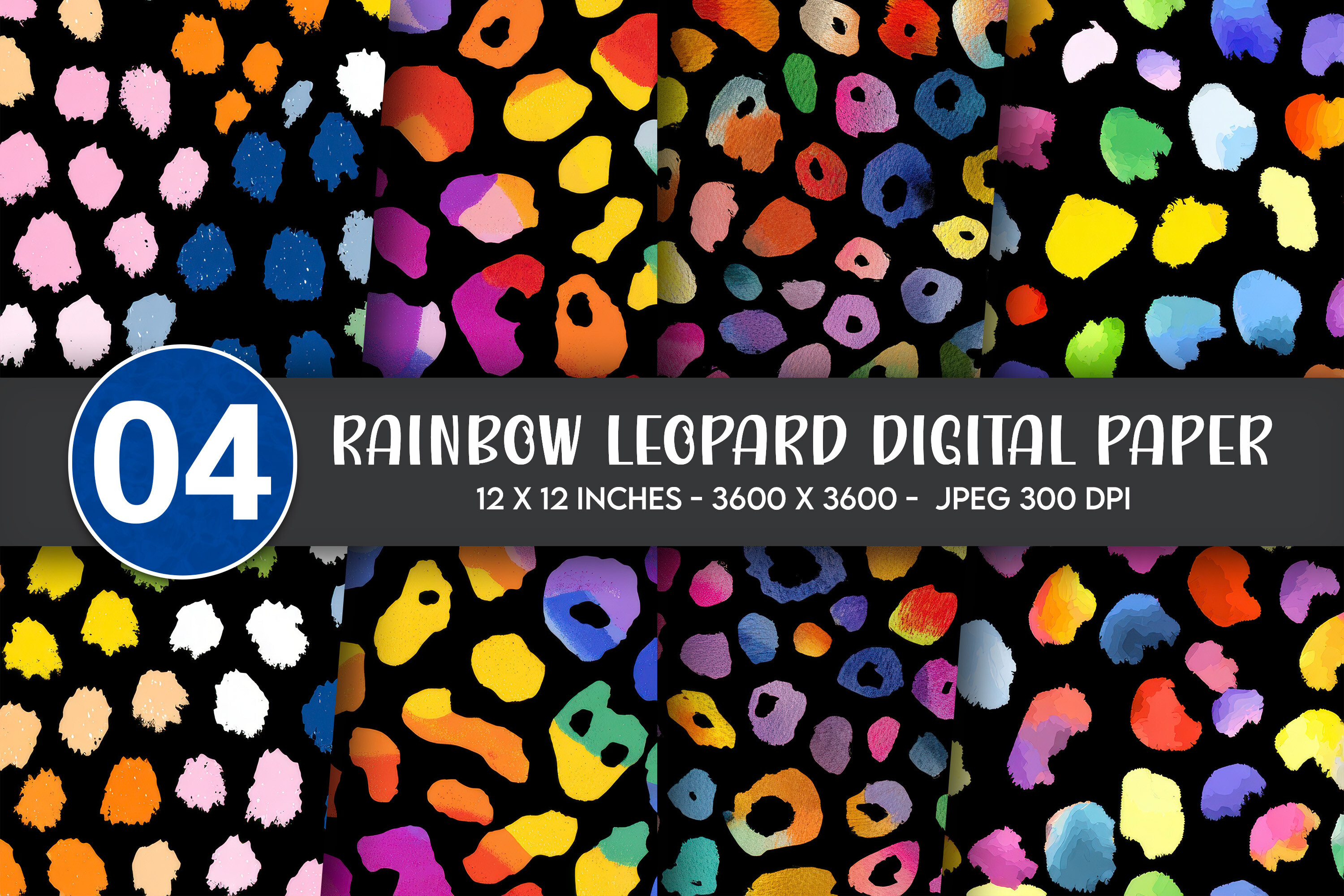 Rainbow Leopard Digital Paper Graphic by Artify Hub Studio · Creative ...