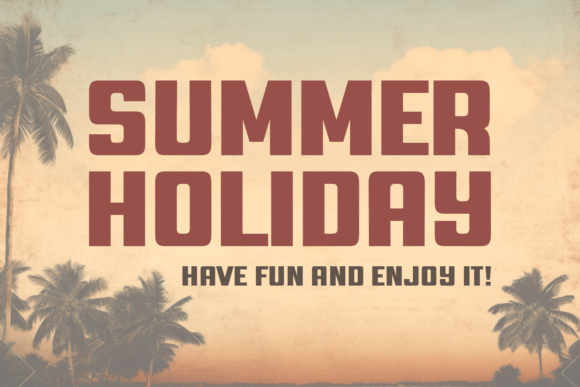 Short Beach Font PNG with transparent background - Preview 1