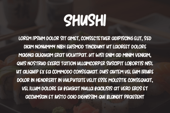 Shushi Font PNG with transparent background - Preview 2