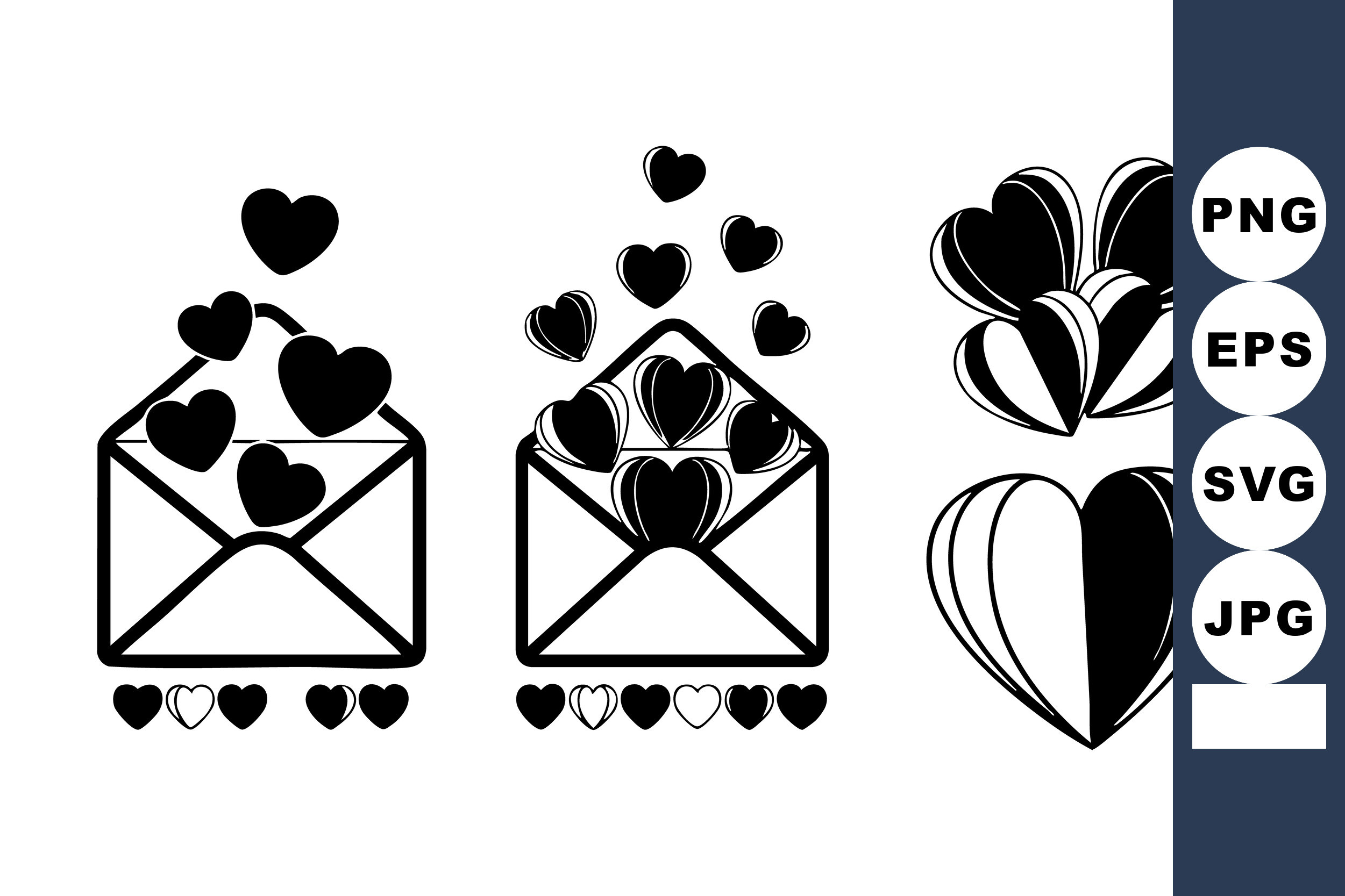 Valentine Envelope Heart Vector