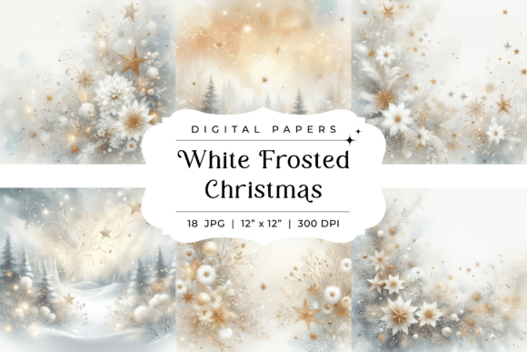 White Frosted Christmas Backgrounds