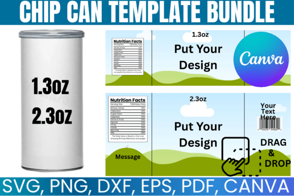 1.3oz – 2.3oz Chip Can Template