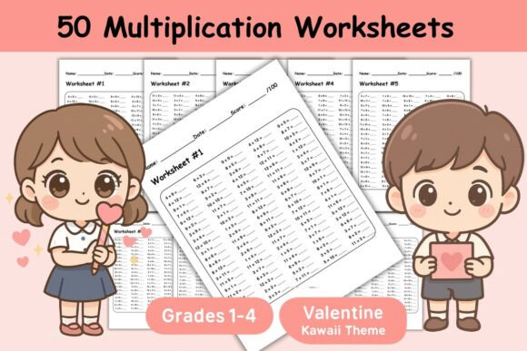 50 Multiplication Worksheets