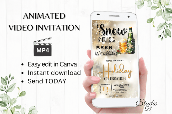 Animated Christmas Holiday Invitation