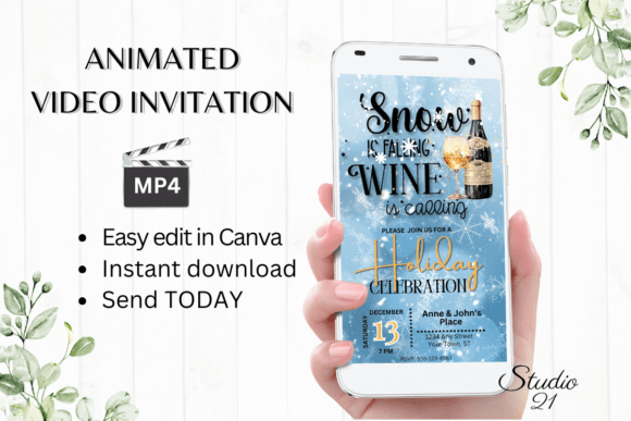 Animated Christmas Holiday Invitation