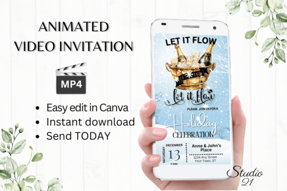 Animated Christmas Holiday Invitation