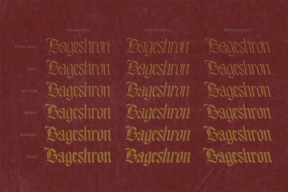 Bageshron Font - Preview 1
