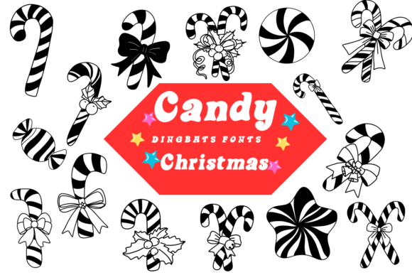 Preview of Candy Christmas dingbat font