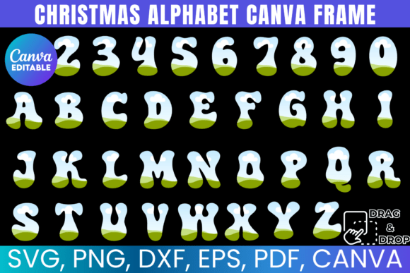 Christmas Alphabet Canva Frame Template