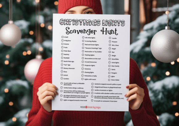 Christmas Lights Scavenger Hunt