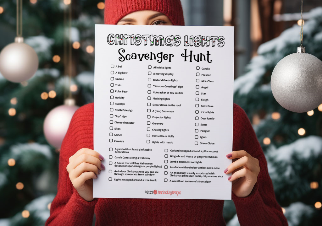 Christmas Lights Scavenger Hunt