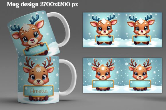 Christmas Add Your Name Mug Sublimation Graphics