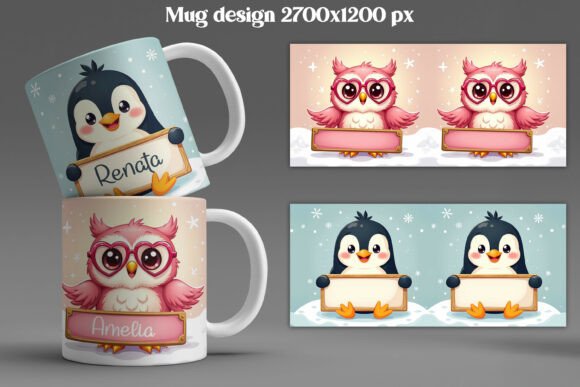 Christmas Add Your Name Mug Sublimation Graphics