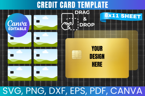 Credit Card Template, Credit Card Svg Graphic Canva By Gfx Shaown