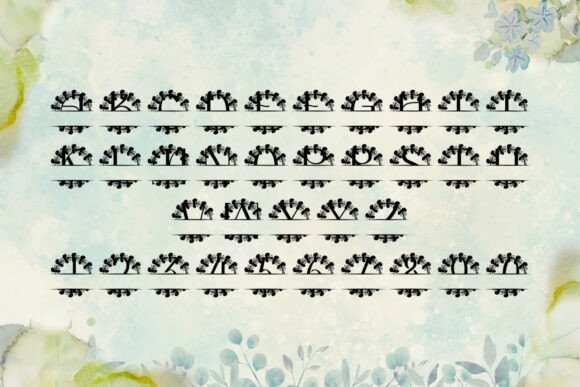 Crestoriax Split Monogram Font PNG with transparent background - Preview 3